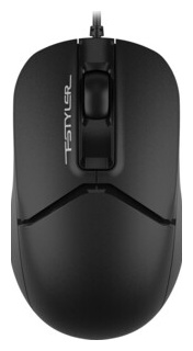 Мышь A4Tech Fstyler FM12S черный оптическая (1200dpi) silent USB (3but) (FM12S BLACK) BLACK
