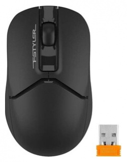 Мышь беспроводная A4Tech Fstyler FG12 black (USB  оптическая 1200dpi 3but) (FG12 BLACK)