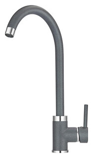 Кухонная мойка и смеситель Point Моко 47 с дозатором  графит (PN3006GR PN3101GR PN3201GR) PN3006GR + PN3201GR