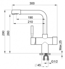 Кухонная мойка и смеситель Point Стил 65 с дозатором  графит (PN3009GR PN3104GR PN3201GR) PN3009GR + PN3201GR