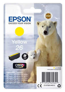 Картридж Epson 26 YE Ink Cartridge C13T26144012