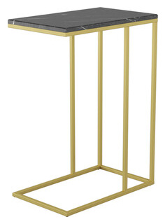 Стол придиванный Мебелик Агами Голд черный мрамор/золото (П0004778) П0004778