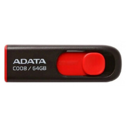 Флеш Диск A DATA 64Gb Classic AC008 64G RKD USB2 0 красный/черный Интерфейс Usb