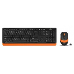 Комплект клавиатура и мышь A4Tech Fstyler FG1010 клав черный/оранжевый USB беспроводная Multimedia ORANGE