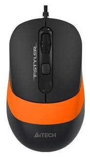 Мышь A4Tech Fstyler FM10 черный/оранжевый оптическая (1600dpi) USB (4but) ORANGE
