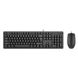 Комплект (клавиатура+мышь) A4Tech KK 3330S клав:черный мышь:черный USB (KK (BLACK)) (BLACK)