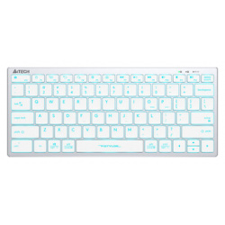 Клавиатура A4Tech Fstyler FX61 белый USB slim LED (FX61 WHITE) WHITE