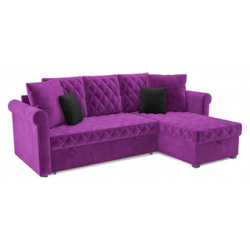 Угловой диван Mebel Ars Берлин (фиолет) M4 10(18 9) Место использования гостиная