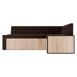 Кухонный диван Mebel Ars Таллин правый угол (Кордрой коричневый) 190х83х120 см M11 3 15