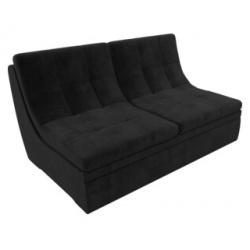 Модуль Лига Диванов Холидей раскладной диван велюр черный 101873