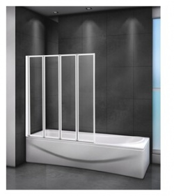 Шторка для ванны Cezares Relax V 4 90x140 прозрачная  серый (RELAX 90/140 C Bi) Bi
