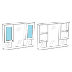Зеркальный шкаф Corozo Прованс 105/С белый (SD 00000469) SD 00000469