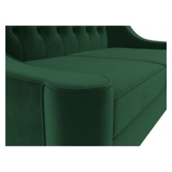 Кухонный прямой диван АртМебель Бронкс велюр зеленый 104530