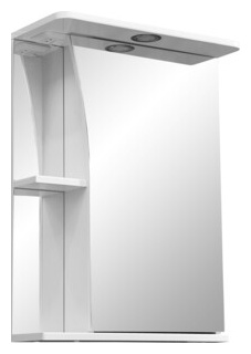 Зеркало шкаф Stella Polar Винчи 50 с подсветкой  правый белый (SP 00000034) SP 00000034