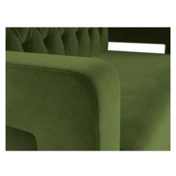 Прямой диван АртМебель Рамос Люкс 2 х местный микровельвет зеленый 109080