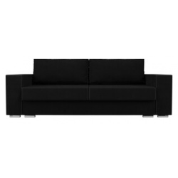 Прямой диван АртМебель Исланд микровельвет черный 110080