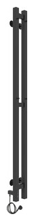 Полотенцесушитель электрический Laris Прайм Дуэт ЧКЧ 80х1200 черный матовый  левый (73207608) 73207608