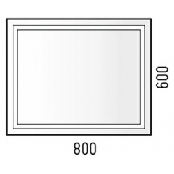 Зеркало Corozo Барго 80х60 подсветка  сенсор белое (SD 00001117) SD 00001117