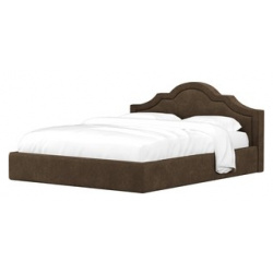 Кровать Мебелико Афина микровельвет коричневый 28514