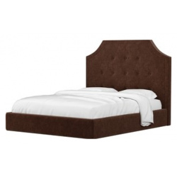 Кровать Мебелико Кантри микровельвет коричневый 105352