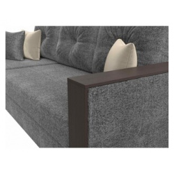 Угловой диван Мебелико Валенсия рогожка серый левый угол 29075L