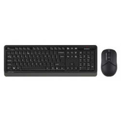 Клавиатура + мышь A4Tech Fstyler FG1012 клав:черный/серый мышь:черный USB беспроводная Multimedia (FG1012 BLACK) BLACK