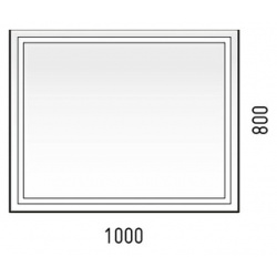 Зеркало Corozo Барго 100х80 подсветка  сенсор белое (SD 00000804) SD 00000804