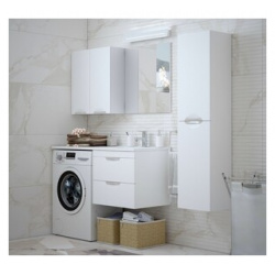 Мебель для ванной Corozo Алиот 120 правая  подвесная под стиральную машину белая