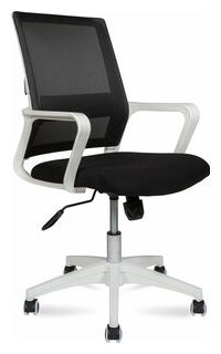 Офисное кресло NORDEN Бит LB 815BW AF02 T09 белый пластик / черная сетка ткань