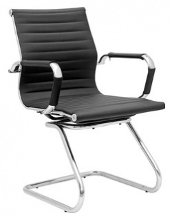 Кресло офисное NORDEN Техно CF/ хром/черная экокожа HB 100