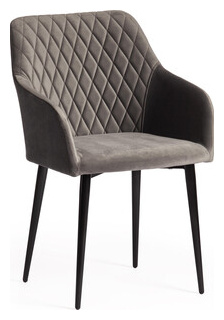 Кресло TetChair Bremo (mod  708) ткань/металл серый barkhat 26 / черный 19045 Р