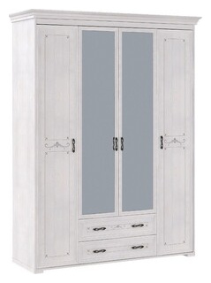 Шкаф для белья 4 х дверный Арника Афродита 02 с ящиками лиственница сибио без карниза Т0016565