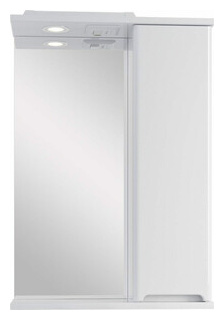 Зеркальный шкаф Sanstar Адель 50х75 с подсветкой  белый (406 1 2 4 ) 406