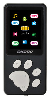 MP3 плеер Digma S4 8Gb black/grey Ean 4630043293297  Диагональ дисплея 1