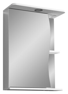 Зеркало шкаф Stella Polar Верея 55 с подсветкой  левый белый (SP 00000040) SP 00000040