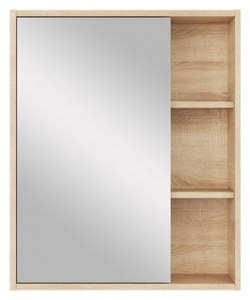 Зеркальный шкаф Sanstar Тоскана 60х73 дуб сонома светлый (408 1 2 4 ) 408 К