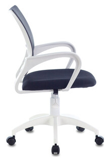 Кресло офисное Brabix Fly MG 396W с подлокотниками  пластик белый сетка темно серое TW 04/TW 12 (532400) 532400