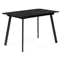 Деревянный стол Woodville Агни 110(140)х68х76 мрамор черный / матовый 528557