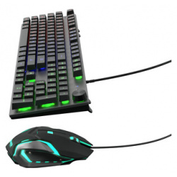 Клавиатура + мышь GMNG 500GMK клав:серый/черный мышь:черный/серый USB Multimedia LED (1546797) 1546797