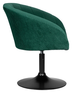 Кресло дизайнерское Dobrin EDISON BLACK LM 8600_BlackBase зеленый велюр (1922 9) D0000000000000011757