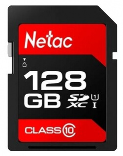 Карта памяти NeTac P600 SDHC 128GB U1/C10 up to 80MB/s  retail pack NT02P600STN 128G R