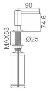 Дозатор для моющих средств Milacio Ultra сатин (MC 931 SN) MC SN