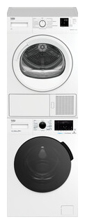 Комплект стиральная + сушильная машина и соединительная планка Beko WSPE7H616W DF7412GA PSKS 