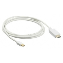 Кабель аудио видео Buro 1 2v miniDisplayport (m)/HDMI (m) 2м  Позолоченные контакты белый (BHP MDPP HDMI 2) BHP 2