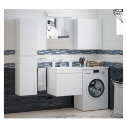 Мебель для ванной Corozo Альтаир 57 (120L) подвесная  под стиральную машинку белая