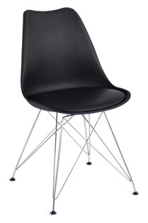 Стул TetChair Tulip Iron Chair (mod EC 123) металл/пластик черный 15423 Р