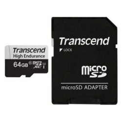 Карта памяти Transcend 64GB microSDXC Class 10 UHS I U1  R100 W45MB/s without SD adapter (TS64GUSD350V) TS64GUSD350V