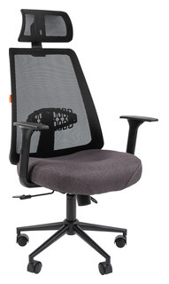 Офисное кресло Chairman 535 Россия BLACK ткань черный/серый (00 07142312) 00 07142312