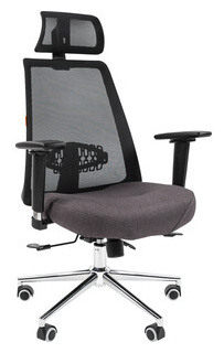 Офисное кресло Chairman 535 Россия LUX ткань черный/серый (00 07131866) 00 07131866