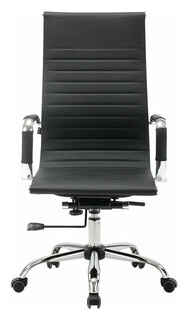 Кресло офисное Brabix Energy EX 509 рециклированная кожа хром черное (530862) 530862